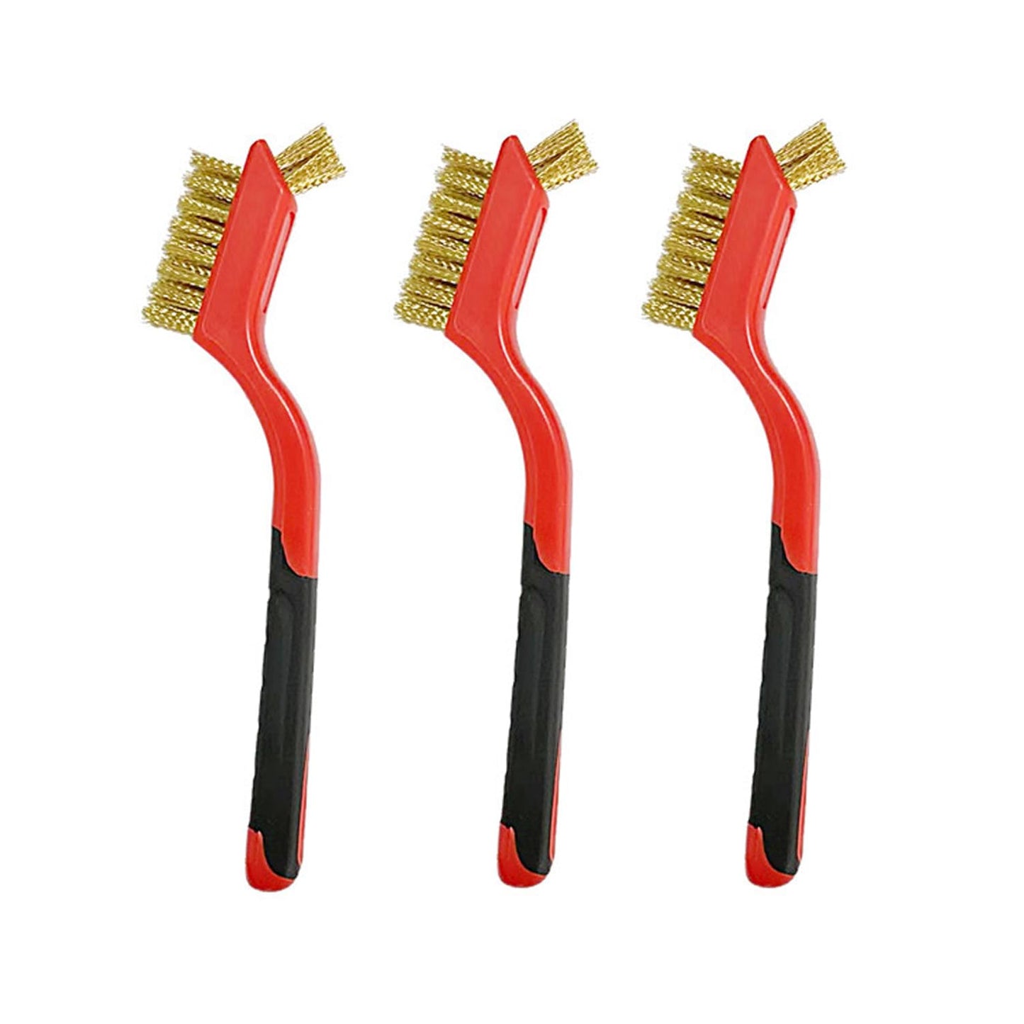 Rust Remover Brass Brush, 3 Pack Small Wire Brass Brushes for Cleaning, Brass-Coated Brush Tool Rust Remover for Metal