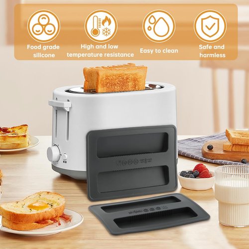 2 Pack Toaster Cover, Silicone Toaster Lid Appliances Top Cover, Universal Bread Machine Cover Kitchen Bread Maker Lid, Sandwich Machine Part Accessories