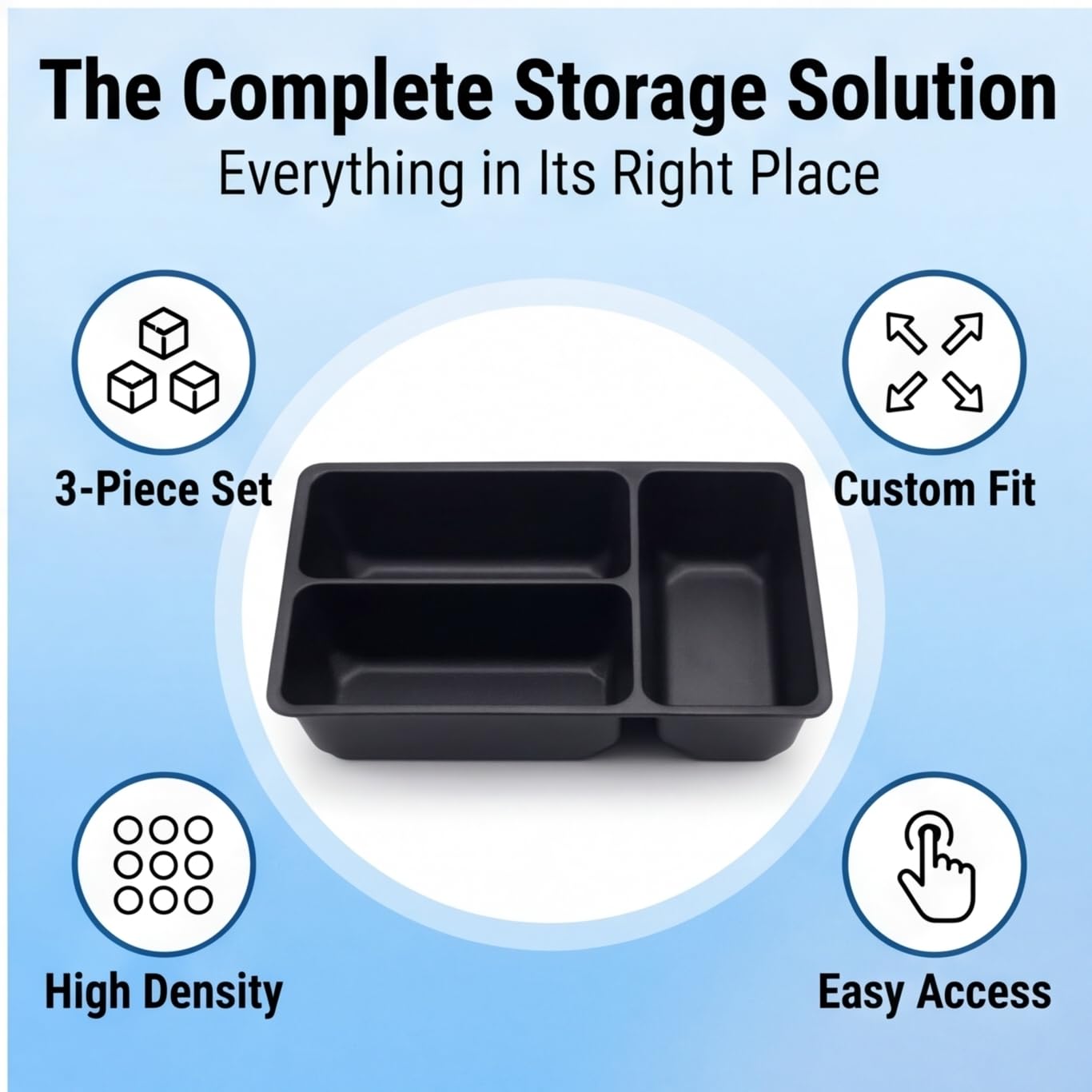 3 Pcs Tool Box Organizer Tray Divider Set for Kobalt Mini 3-Drawer ToolBox – Compatible with Both Old & New Version,Tool Desk Drawer Organization, Toolbox Accessories&Organizer.