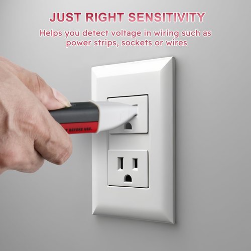 Non-Contact Voltage Tester Pen with Buzzer, Electrician Tool for AC Voltage Detection in Wires,Switches and Outlets, Safe and AccurateElectrical Tester for Home and Professional Use