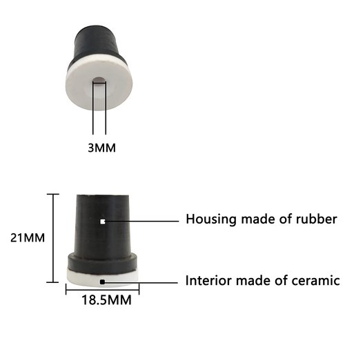 Ceramic Rubber Blast Nozzles Tips Abrasive Sand Blaster Blasting for Sand Blasting Gun Cabinet (3MM)