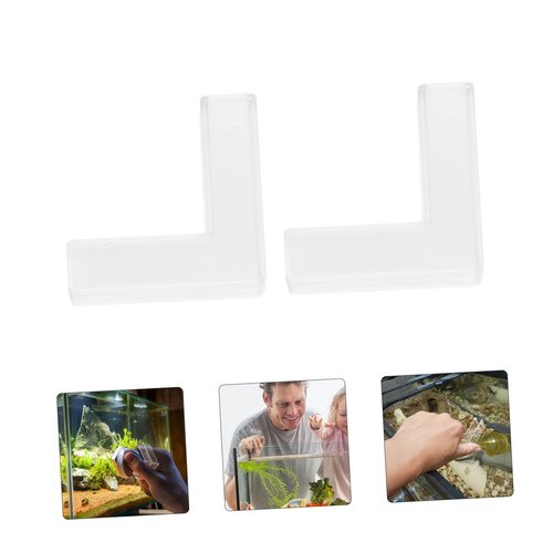 Cabilock 10Pcs Glass Connector Clamp for Aquariums and Display Cabinets Plastic Transparent Clamps for Securing and Partitioning Glass Shelves