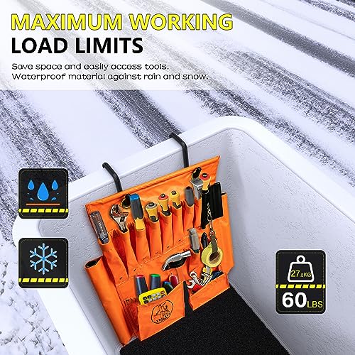 Tricana 16-Pocket Lineman Tool Board with 2 x 2in Aerial Hooks — Bucket Truck Organizer