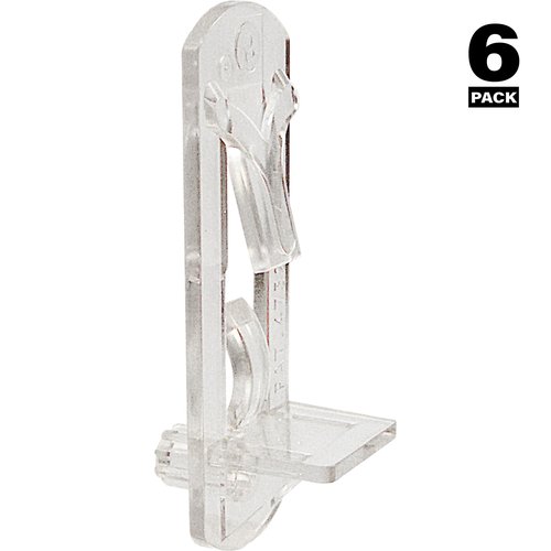 Prime-Line R 7316 1/4 In., Plastic, Clear Locking Shelf Pegs 6 Count (Pack of 1)
