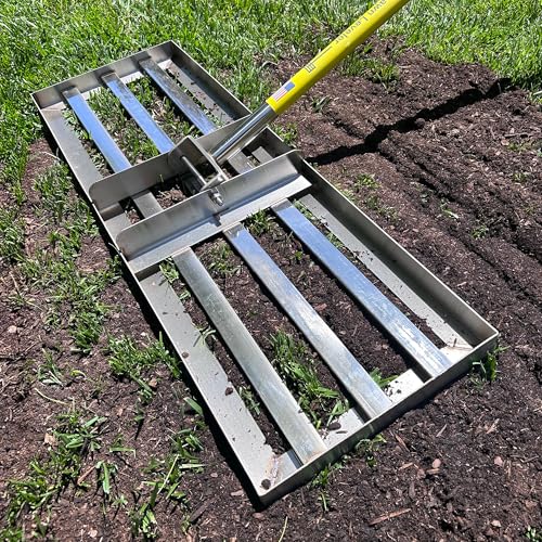 Rocklin® 30-Inch Heavy Duty Lawn Leveling Rake for Soil & Yard Leveling