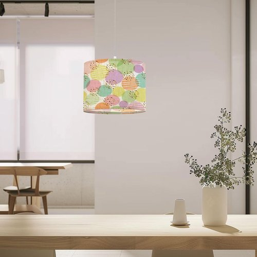 Lamp Shade Seamless polka dots pastel color Drum Lampshade for Floor Lamps Table Lamps Pendant Light 8.9"x11" Linen Lampshades Replacement Large Lamp Shade