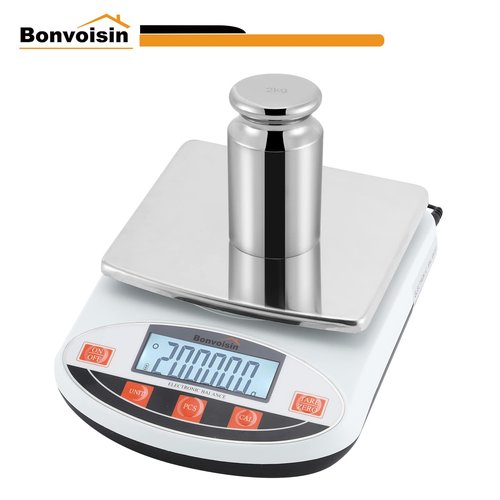 Bonvoisin 2KG Calibration Weight for Digital Scale, Class M1, Carbon Steel, Chrome Finish (2000g)