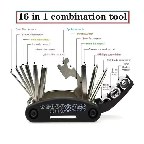 ULTFVPMQR Conbination Tool Fit for BMW K1600 K1600GT K1600GTL K1600B Repair Screwdriver Set Tool Deal Multifunctional Tool(No Logo Black)