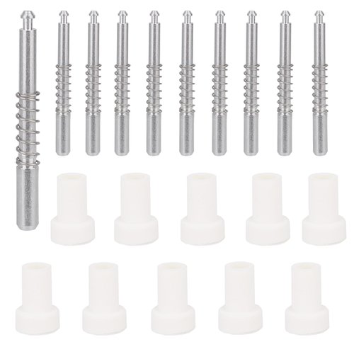 10pcs Window Screen Plunger Latches with Caps, 5/32" x 1-1/2" Aluminum Screen Retainer Pins Replacement Clips for Securing Window
