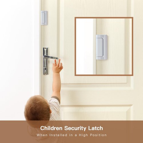 Home Security Door Reinforcement Lock, 3-Pack Upgraded White Front Door Locks for Kids Safety Withstand 800 lbs, Toddler Child Proof Door Lock, Extra Door Lock from Inside Prevent Unauthorized Entry