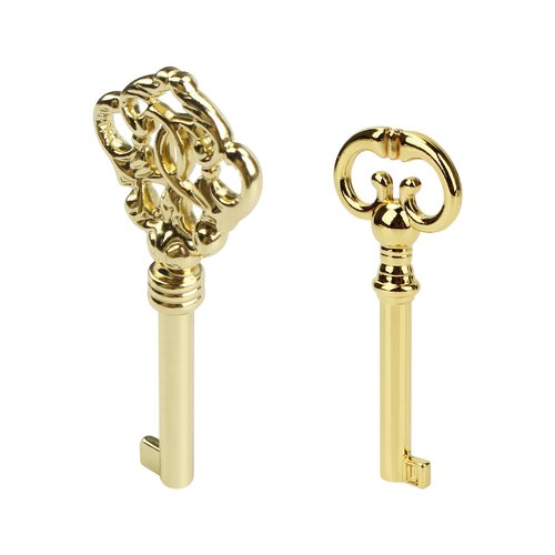 VIDABTE KYF2 KY7-2 Grandfather Clock Door Key,Solid Brass Skeleton Key for Ridgeway, Sligh, Emporer, Pearl, Seth Thomas, Grandfather Clock Doors, Cabinet Doors, Dresser Drawers, Desk