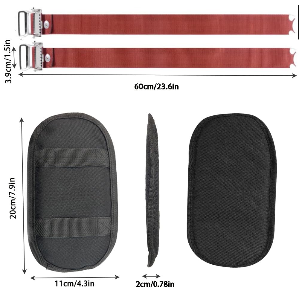 2 Pairs Drywall Stilt Parts, Strap Stilts and Pads,EVAIVENY New Updated Protective Padded Leg Straps for Drywall, Nylon Adjustable Stilt Leg Straps, Suitable for All Stilt