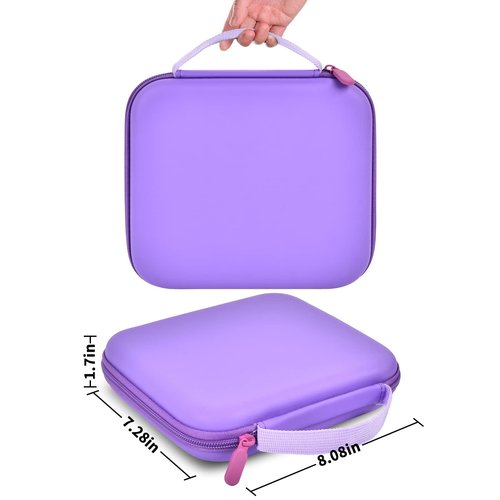 GWCASE Case Compatible with Glocusent/for Vekkia/for LITOM/for LEDGLE/for TAKKUI/for TSINGREE LED Neck Reading Light Book Light for Reading. Storage Carrying Holder for USB Cable (Box Only) -Purple