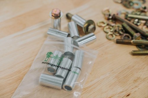 Aluminum Spacer 1/2" OD x 3/8" ID x Choose Your Length, Round Spacer Unthreaded Standoff Bushing Plain Finish, Fits Screws Bolts 5/16 or M8 by Metal Spacers Online (1/2" Length, 10 Pack)