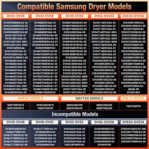 Azdele DC47-00019A Heating Element for Samsung Dryer - Includes DC96-00887A, DC47-00016A, DC47-00018A, DC32-00007A (DV42H5000EW/A3, DV45H7000EW/A2)
