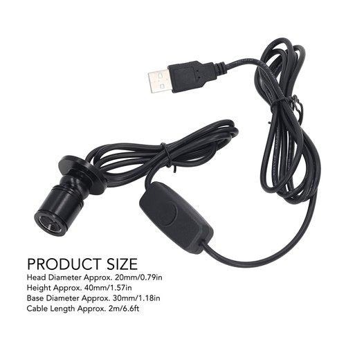 Mini Spot Light, Aluminum USB 5V Dimmable LED Spotlight, LED Spot Lights with 6.6ft Cable Little Accent Light for Painting Picture Plants Jewelry Showcase Model Display (Natural Light 4000K)