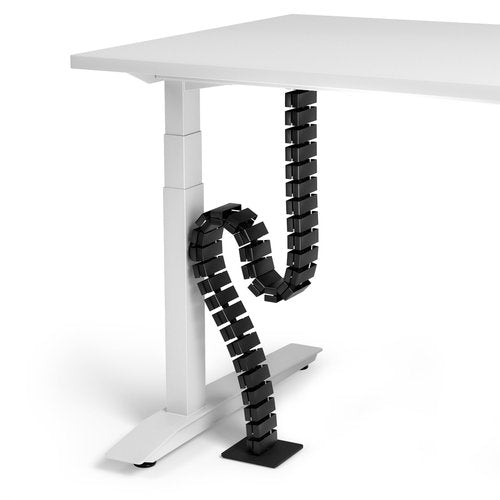 VALU Cable Management Spine – 49 Inch Cable Organizer for Standing & Fixed Desks – Sturdy & Flexible with Magnetic Link – Cord Management System Under Desk with Steel Base & Non-Slip Pads