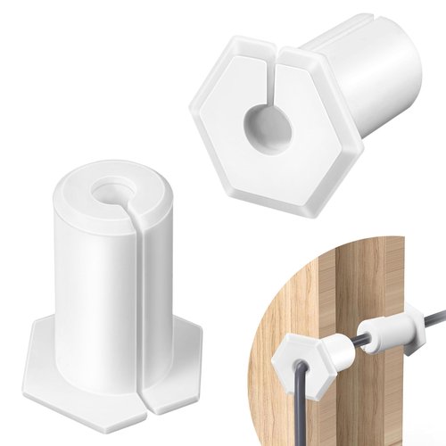 Saillong 2 PCS Cable Routing Kit Compatible with Starlink Ethernet Cable Rubber Grommet for 3/4 Inch Wall Hole Grommet Feed Through Bushing Compatible with Starlink Wall Router Adapter (White)