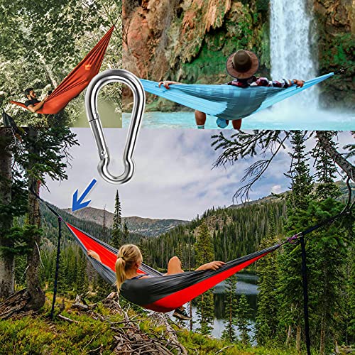 Ekunbuy 4 Inch Heavy Duty Stainless Steel Spring Snap Hooks (6 Pack) for Hammocks & Outdoor Use