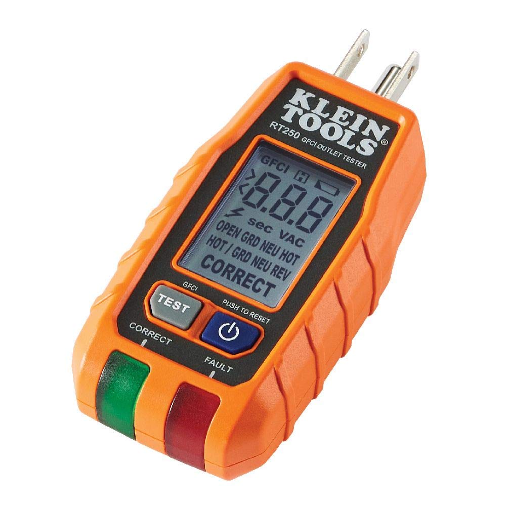 Klein Tools NCVT1PKIT Electrical Tester Kit with Non-Contact Low Voltage Test Pen, 50 to 1000V AC and GFCI Receptacle Tester, 2-Piece