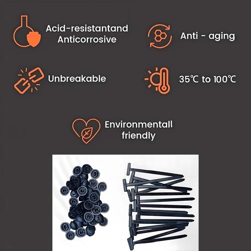Nylon Universal Cable Tie Buckle, 30PCS Heavy Duty Self-Locking Zip Ties with Button Lock, UV-Resistant Fasteners for Car Fender Trunk Repair, Wire Bundling, Home & Garage Use