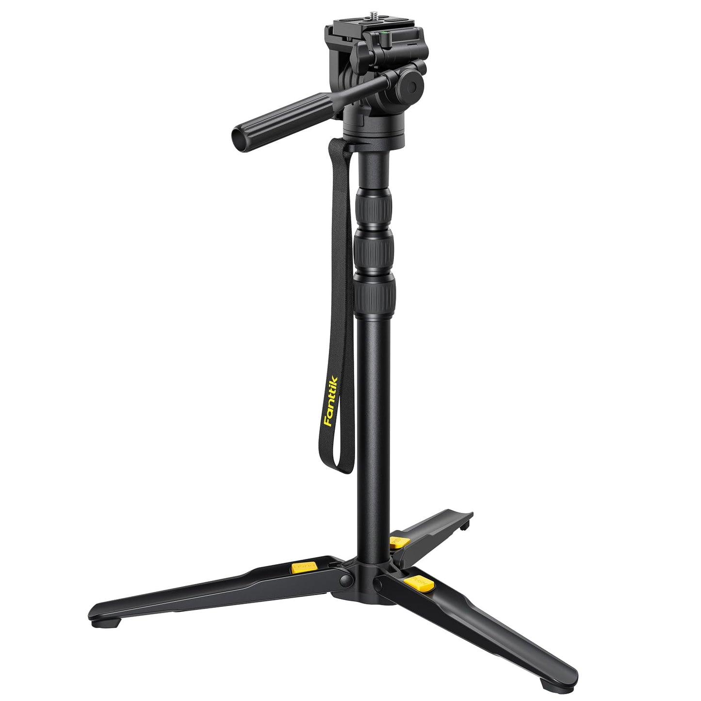 Fanttik DT10 Pro Laser Level Tripod, 2.2 Lbs Lightweight, 360° Flexible Pan Head, Quick Release Plate with 1/4"-20 Thread Mount, for Measurement Tools