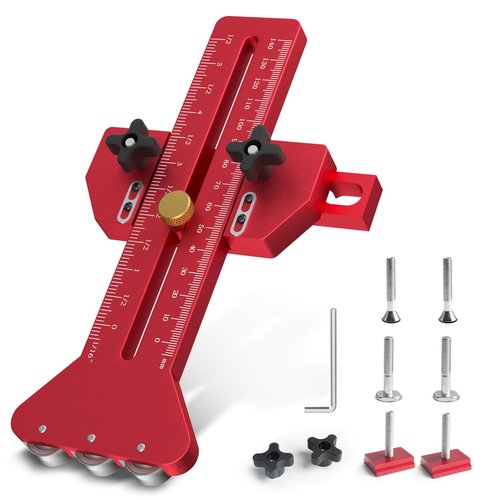 Thin Rip Table Saw Jig Guide for Making Repetitive Narrow Strip Cuts，Thin Rip Jig Fit for 3/8" X 3/4" T Slot and U Shape Slot,1/4" X 3/8" T Slot, Works with Table Saw Band Saw Router Table