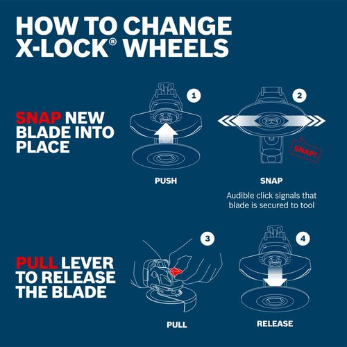 BOSCH TCWX1S450P10 4-1/2 in. X-Lock® Metal/Stainless Steel Cutting Wheels - 10 Pack, 60 Grit, Type 1/41