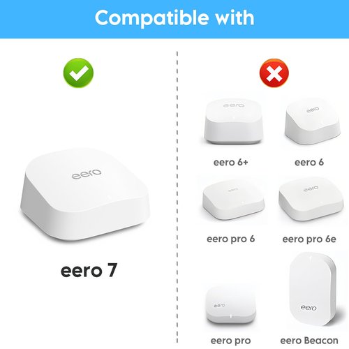 XLTTYWL eero 7 Wall Mount Kit, erro 7 Mount Bracket Optimize Space&Cable Management Accessories eero WiFi 7 Compatible with eeros 7 Extender Dual-Band Mesh Wi-Fi 7 Router (White, 1 Pack)