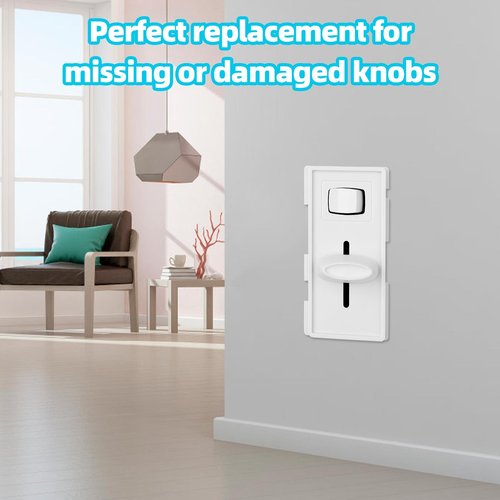 6pcs Dimmer Switch Knobs, Replacement Universal Dimmer Knob for Ceiling Lights & Wall Switches Compatible with Lutron Skylark SCL-153P S-600 S-600P S-660PNL S-603P S-603PNL S-603PG S-1000