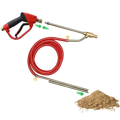 Pressure Washer Sandblasting Kit 5000 PSI Wet Abrasive Sandblaster Attachment with Replacement Nozzle Tips, 1/4 Inch Quick Disconnect, Washer Equipment Kit for Rust Removal Abrasive Cleaning