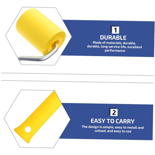 DIYEAH Rubber Seam Roller Tool Flat Pressure Roller for Wallpaper and Vinyl Installation Ergonomic Handle for Comfort Durable Rubber and Materials for Seam Supplies