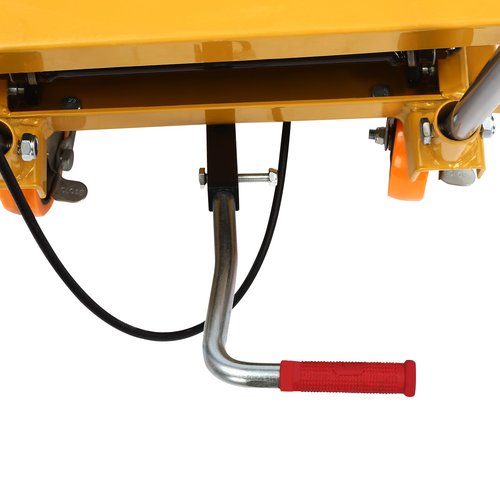 YIYIBYUS Hydraulic Lift Table Cart, 330lbs 45" Lifting Height with 4 Wheels and Non-Slip Pad, for Material Handling and Transportation