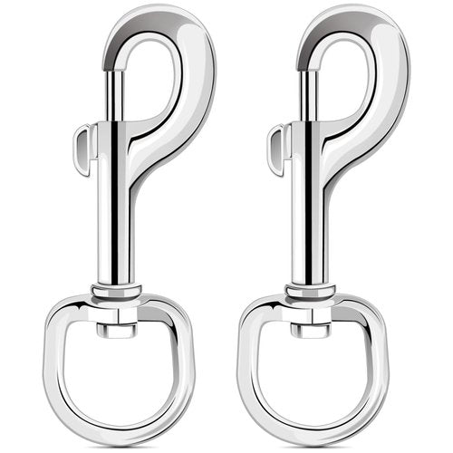 ERKOON Extra Large 4.23 Inch Swivel Eye Bolt Snap Hooks 220Lbs Load Capacity Zinc Alloy Single Ended Flag Clips Heavy Duty Trigger Bolt Hooks (2 Pack)