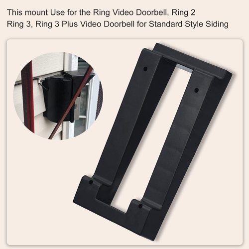 AMTHKNO Video Doorbell Vinyl Siding Mounting/Adapter Angle Adjustment Plate W/Hardware, for Ring 2, Ring 3, Ring 3 Plus Video Doorbell fit Standard Style Siding