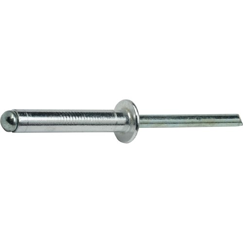 Fastenere Pop Rivets - 3/16" x 1-1/4" (50 pcs) Heavy Duty, Open-End, Low Carbon Steel, Dome-Head Blind Rivets, Corrosion-Resistant & High Shear Strength, 6-22 Gap 1.250" - 1.375"