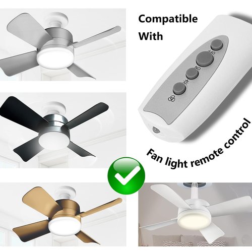Molgoc Replacement Remote Control for Ceiling Fan,Compatible with Bell+Howell Socket Ceiling Fan Light.