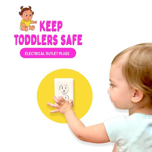Boo Boo Safe Baby Proof Outlet Covers - 50 Pack Transparent Socket Covers for Outlets - Easy Install Outlet Plug Covers - Child Safety Clear Outlet Covers - Durable & Steady Outlet Covers
