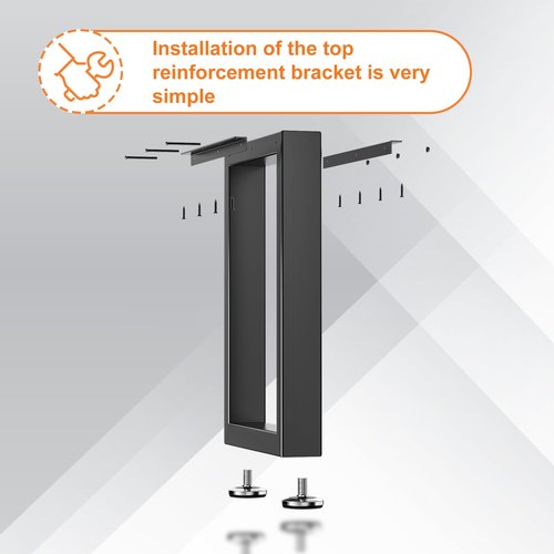 SKYSEN 16" Metal Table Legs, Desk Legs, Coffee Table Legs,Bench Legs for Desk, Coffee Tables, Dining Tables, Benches-16 * 11.8" Square Shape- Heavy Duty- Thickened Material- Black(zt-f-16"*11.8")