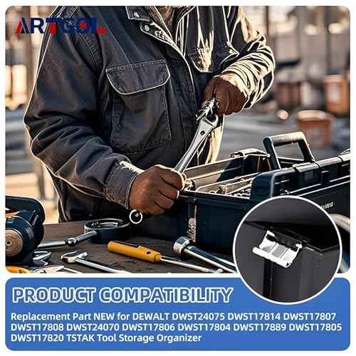 4Pcs Tool Storage Latch Replacement Part New for DEWALT DWST24075 DWST17814 DWST17807 DWST17808 DWST24070 DWST17806 DWST17804 DWST17889 DWST17805 DWST17820 TSTAK Tool Storage Organizer