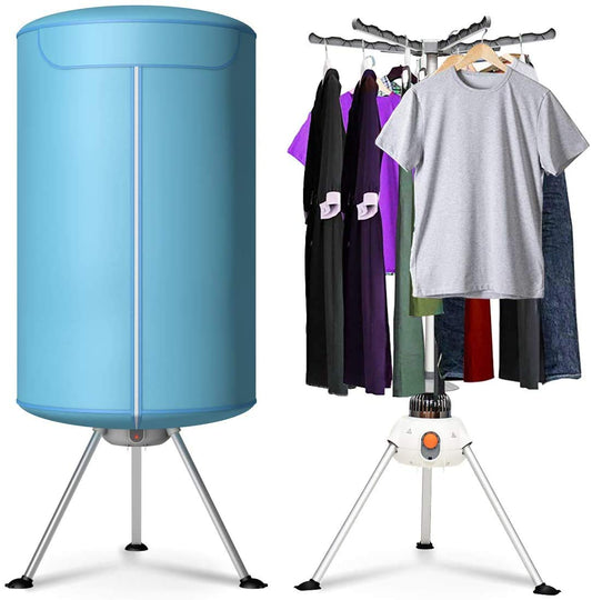 COSTWAY 23597-CYEP, Ventless Laundry, Hot Drying Machine with Heater for Home & Dorms Portable Clothes Dryer
