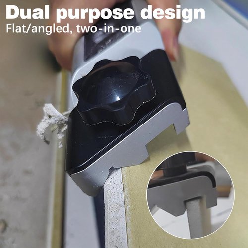 45 Degree Plasterboard Chamfering Aluminum Alloy Planer, Drywall Chamfer Tool, Gypsum Board Chamferer, Plasterboard Fast Cutter, Hand Plane Gypsum Board Cutting Tool with 10 Blades for Woodworkers (A)