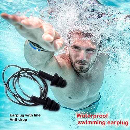 oise Cancelling Ear Plugs with Cords 4 Pairs, Noise Reduction Soft Silicone Earplugs Waterproof Reusable Earplugs for Sleeping, Snoring, Swimming, Study£¬High Fidelity Earplugs