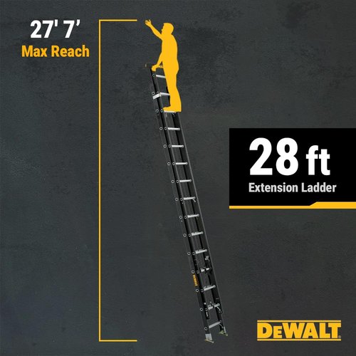 DeWalt 16-Foot Fiberglass Extension Ladder, 300-Pound Load Capacity, Type IA, DXL3020-28PT