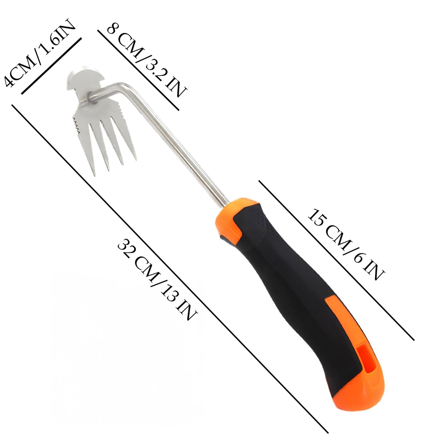 BUT FLY Hand Weed Puller Dual-Action 4-Claw Weeder with Ergonomic Grip Garden Tool for Efficient Root Removal Precision Weed Extraction Ideal for Garden Enthusiasts