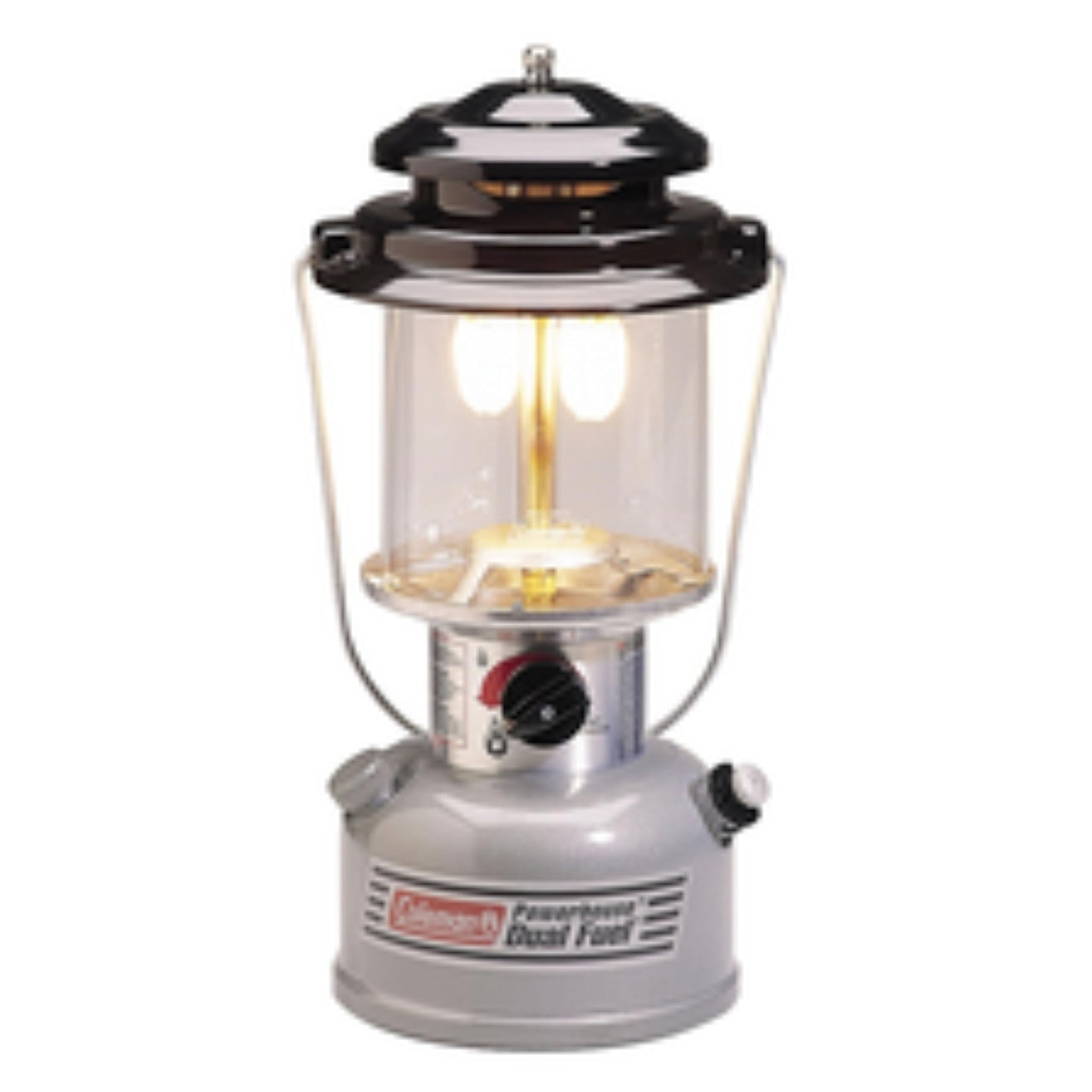 Coleman Powerhouse Dual Fuel Lantern Shines up to 800 Lumens 2-Mantle Lantern Uses Coleman Liquid Fuel or Gasoline with Adjustable Brightness Carry Handle Mantles & Funnel Included