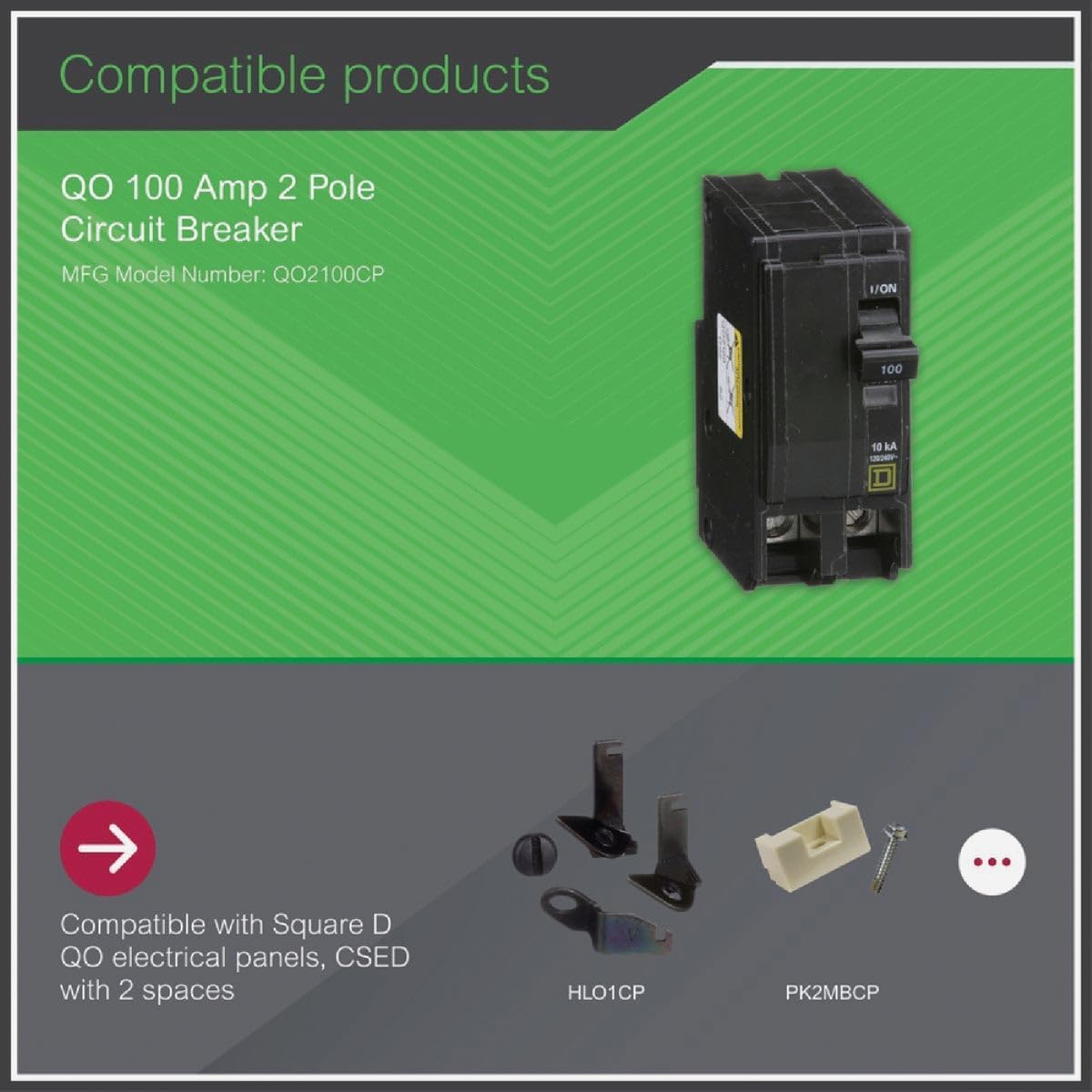 Square D - QO2100CP QO 100-Amp Two-Pole Circuit Breaker