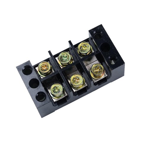 OFWAX TBC-6003 60A 3P 6 Screws Connector Terminal Block Board Wire Wiring Connectors Fixed Terminals Pin Line 3 Poles 0.5-6mm2
