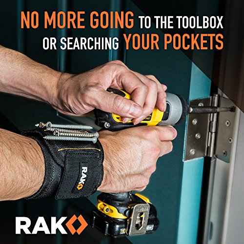 RAK Magnetic Wristband for Holding Screws, Nails, Drill Bits for Men - Premium Nylon with Lightweight Powerful Magnets, Magnetic Wristband for Tools, Gifts for Dad, Husband, Grandpa, Handyman