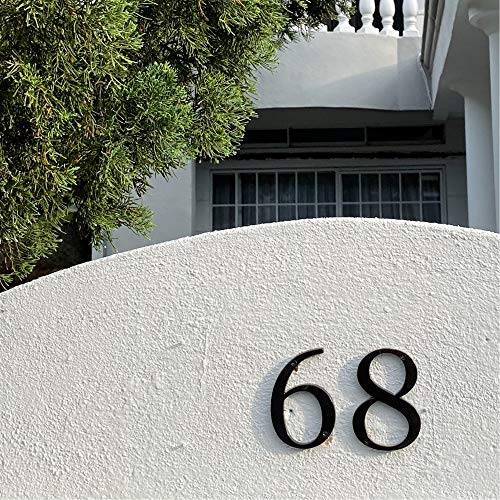 HASWARE Black House Number Sign 4 Inch Modern Zinc Alloy Door Numeral - 1